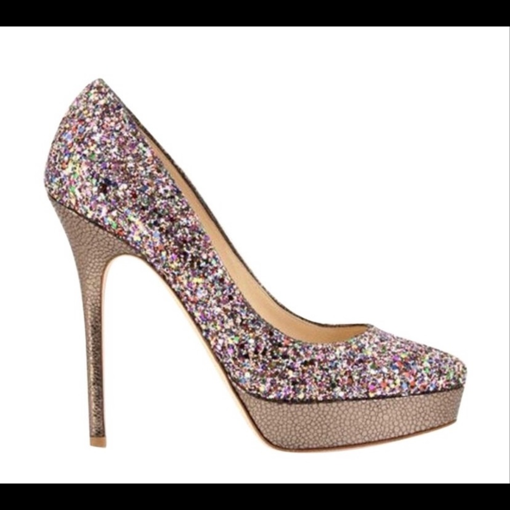 Jimmy Choo glitter heel